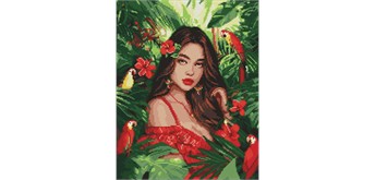 Ideyka AMO8061 Diamond Painting Tropische Prinzessin 40 x 50 cm