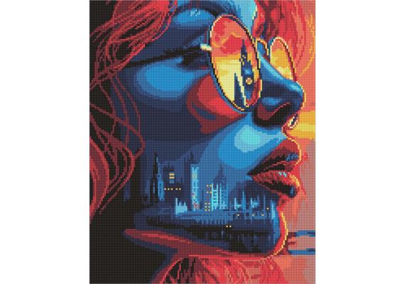ideyka AMO8064 Diamond Painting - Sonnenuntergang mit Rahmen 40 x 50 cm