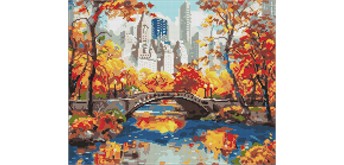 ideyka AMO8076 Diamond Painting - Goldener Park 40 x 50 cm
