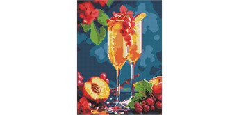Ideyka AMO8081 Diamond Painting Sprudelnde Freude 30 x 40 mit Rahmen