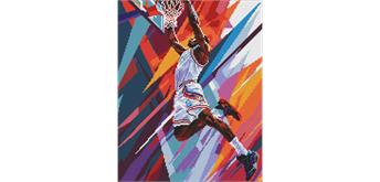 ideyka AMO8085 Diamond Painting - Basketball mit Rahmen 40 x 50 cm
