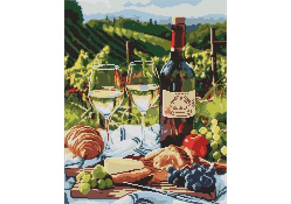 ideyka AMO8089 Diamond Painting - Mittagsfest mit Rahmen 40 x 50 cm