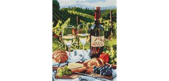 ideyka AMO8089 Diamond Painting - Mittagsfest mit Rahmen 40 x 50 cm