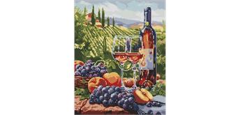 ideyka AMO8092 Diamond Painting - Fruchtiger Wein mit Rahmen 40 x 50 cm