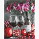 ideyka AMO8094 Diamond Painting - Orchideen mit Rahmen 40 x 50 cm
