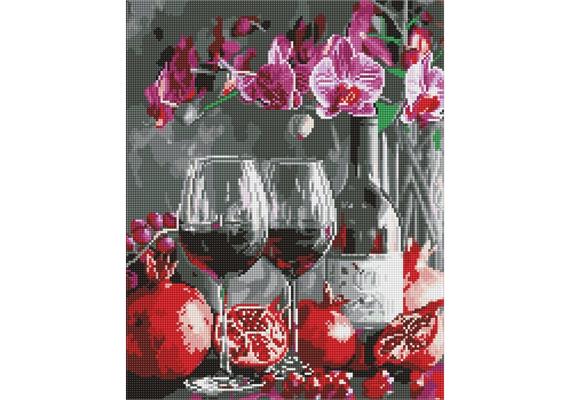 ideyka AMO8094 Diamond Painting - Orchideen mit Rahmen 40 x 50 cm