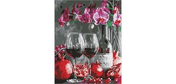 ideyka AMO8094 Diamond Painting - Orchideen mit Rahmen 40 x 50 cm