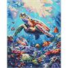ideyka AMO8099 Diamond Painting - Die Ruhe des Meeres mit Rahmen 40 x 50 cm