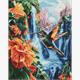 ideyka AMO8100 Diamond Painting - Ein tropischer Vogel mit Rahmen 40 x 50 cm