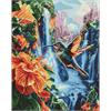 ideyka AMO8100 Diamond Painting - Ein tropischer Vogel mit Rahmen 40 x 50 cm