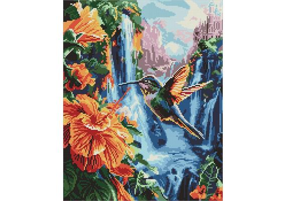 ideyka AMO8100 Diamond Painting - Ein tropischer Vogel mit Rahmen 40 x 50 cm