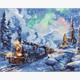 Ideyka AMO8102 Diamond Painting Ferienzug 40 x 50 mit Rahmen