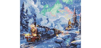 Ideyka AMO8102 Diamond Painting Ferienzug 40 x 50 mit Rahmen