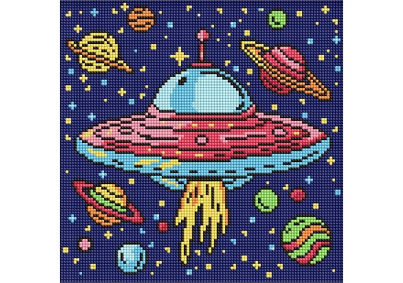 Ideyka AMO8107 Diamond Painting Reise ins All 30 x 30 cm