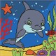 Ideyka AMO8111 Diamond Painting Ein guter Delphin 30 x 30 cm