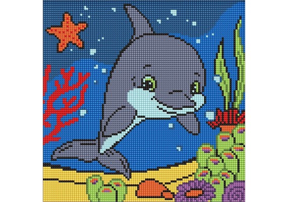 Ideyka AMO8111 Diamond Painting Ein guter Delphin 30 x 30 cm