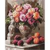 ideyka AMO8122 Diamond Painting - Rosenstrauss mit Rahmen 40 x 50 cm