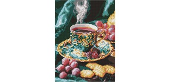 Ideyka AMO8130 Diamond Painting Türkischer Kaffee 30 x 40 mit Rahmen