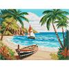 ideyka AMO8137 Diamond Painting - Küste des Ozeans mit Rahmen 30 x 40 cm