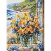 Ideyka AMO8153 Diamond Painting Küstenblumen 30 x 40 mit Rahmen