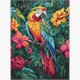 Ideyka AMO8163 Diamond Painting Tropischer Vogel 30 x 40 mit Rahmen