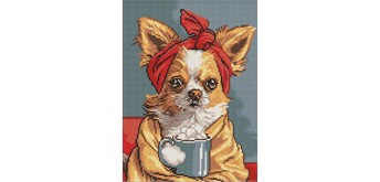 Ideyka AMO8168 Diamond Painting Exzellenter Kaffee 30 x 40 mit Rahmen