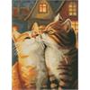 ideyka AMO8173 Diamond Painting - Verliebte Katzen mit Rahmen 30 x 40 cm