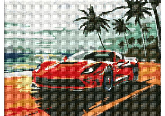 Ideyka AMO8176 Diamond Painting Ausflug entlang der Küsste 30 x 40 cm