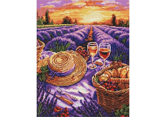 Ideyka AMO8182 Diamond Painting Violetter Horizont 40 x 50 mit Rahmen