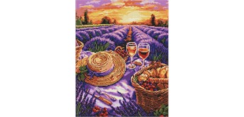 Ideyka AMO8182 Diamond Painting Violetter Horizont 40 x 50 mit Rahmen