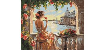 ideyka AMO8185 Diamond Painting - Sommerträume mit Rahmen 40 x 50 cm