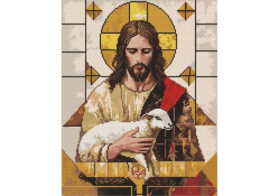 Ideyka AMO8198 Diamond Painting mit Rahmen - Geometrie der Gnade 40 x 50 cm