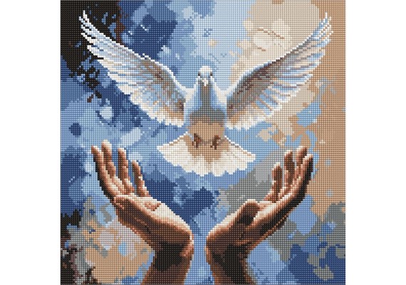 Ideyka AMO8200 Diamond Painting mit Rahmen - Hände der Güte 40 x 40 cm