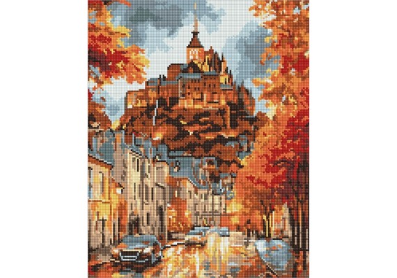 Ideyka AMO8202 Diamond Painting Herbststadt 40 x 50 cm