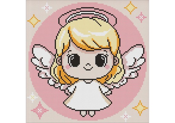 Ideyka AMO8212 Diamond Painting Heiliger Engel 30 x 30 mit Rahmen