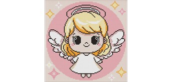 Ideyka AMO8212 Diamond Painting Heiliger Engel 30 x 30 mit Rahmen