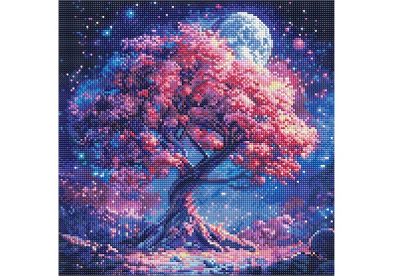 Ideyka AMO8214 Diamond Painting Silhouettenwald 40 x 40 mit Rahmen Ideyka AMO8214 Diamond Painting Silhouettenwald 40 x 40 mit Rahmen