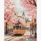 Ideyka AMO8216 Diamond Painting Rosa Route 40 x 50 mit Rahmen