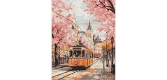 Ideyka AMO8216 Diamond Painting Rosa Route 40 x 50 mit Rahmen