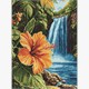 Ideyka AMO8227 Diamond Painting Tropischer Wasserfall 30 x 40 mit Rahmen