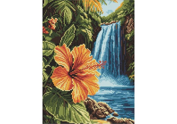 Ideyka AMO8227 Diamond Painting Tropischer Wasserfall 30 x 40 mit Rahmen Ideyka AMO8227 Diamond Painting Tropischer Wasserfall 30 x 40 mit Rahmen