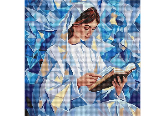 Ideyka AMO8231 Diamond Painting Stilles Lesen 40 x 40 mit Rahmen