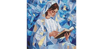 Ideyka AMO8231 Diamond Painting Stilles Lesen 40 x 40 mit Rahmen