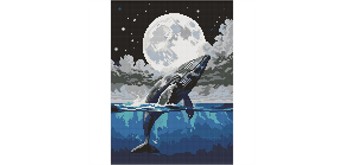 Ideyka AMO8233 Diamond Painting Sprung in den Himmel 30 x 40 mit Rahmen