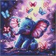 Ideyka AMO8235 Diamond Painting Ein sorgloser Elefant 30 x 30 cm