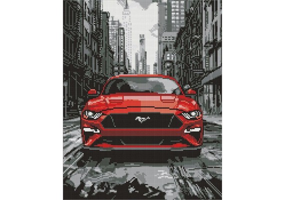 Ideyka AMO8238 Diamond Painting Roter Mustang 40 x 50 mit Rahmen Ideyka AMO8238 Diamond Painting Roter Mustang 40 x 50 mit Rahmen