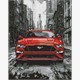 Ideyka AMO8238 Diamond Painting Roter Mustang 40 x 50 mit Rahmen