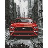 Ideyka AMO8238 Diamond Painting Roter Mustang 40 x 50 mit Rahmen
