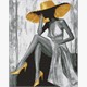 Ideyka AMO8243 Diamond Painting Goldene Dame 40 x 50 cm