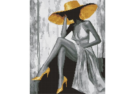 Ideyka AMO8243 Diamond Painting Goldene Dame 40 x 50 cm